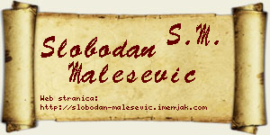 Slobodan Malešević vizit kartica